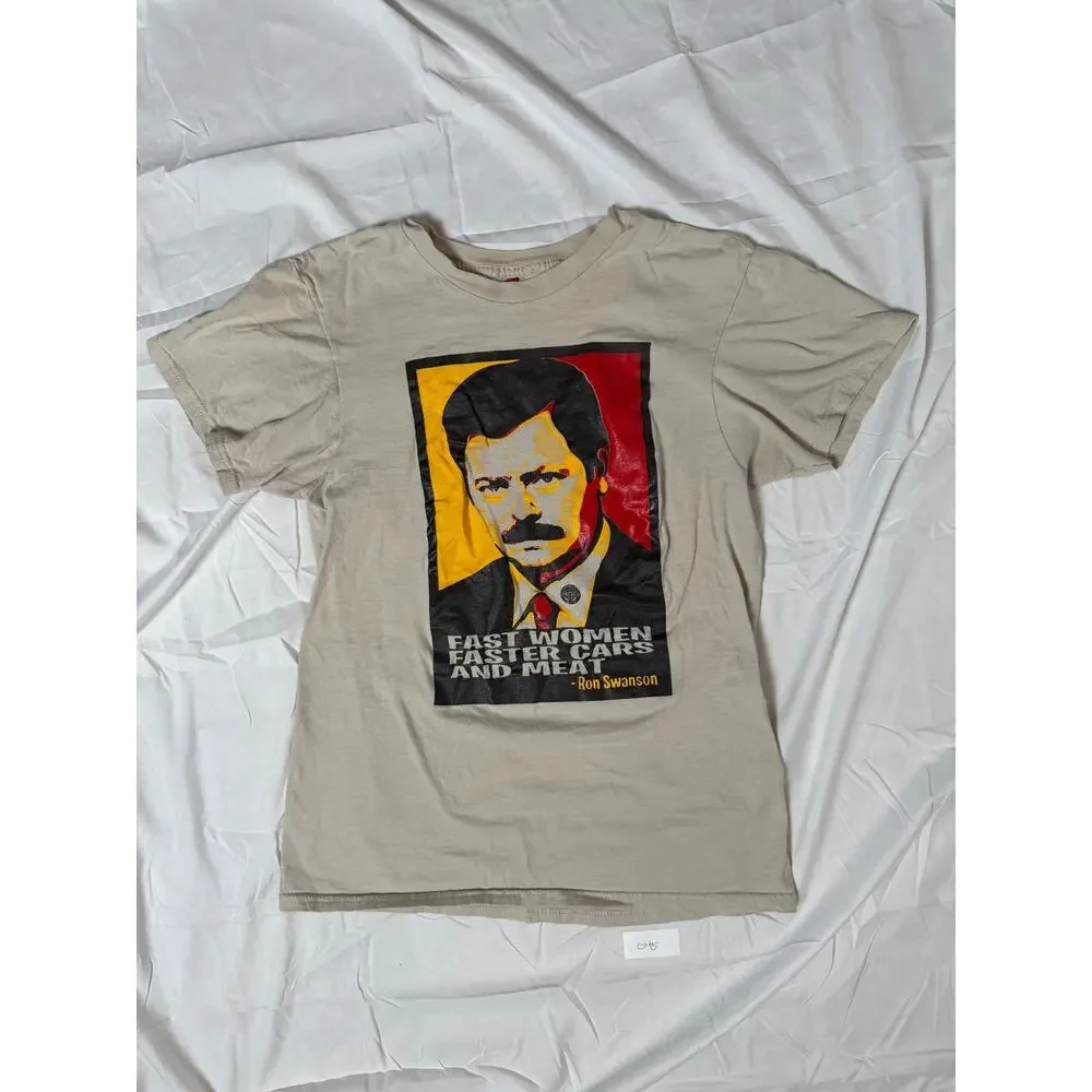 Ron Swanson Parks and Recreation (Nick Offerman) Tshirt Unisex Small